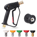 High-Pressure Washer Gun – 5 Nozzles - 4350 PSI - M22 & Karcher QC