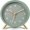 Silent Analog Alarm Clock – Battery Operated Non-Ticking with Light Classic Metal Design for Bedroom