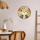 Cafe Tour 12" Silent Wall Clock – Battery Operated Modern Design for Living Room Decor