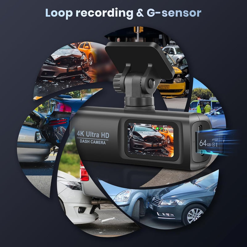 4K Wifi Dashcam with Night Vision