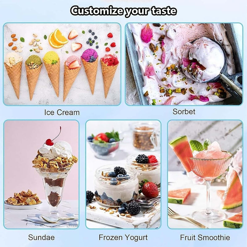Mini Ice Cream Maker – 1L Automatic Soft Serve & Frozen Yoghurt Machine