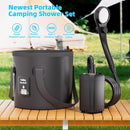 Rechargeable Camping Shower – 20L Bucket 6000mAh Battery & Digital Display