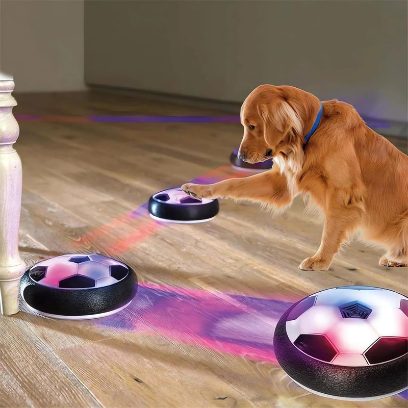 Rechargeable Active Gliding Disc Dog Toy – Interactive Hover Football Ball with Cool Lights & Music