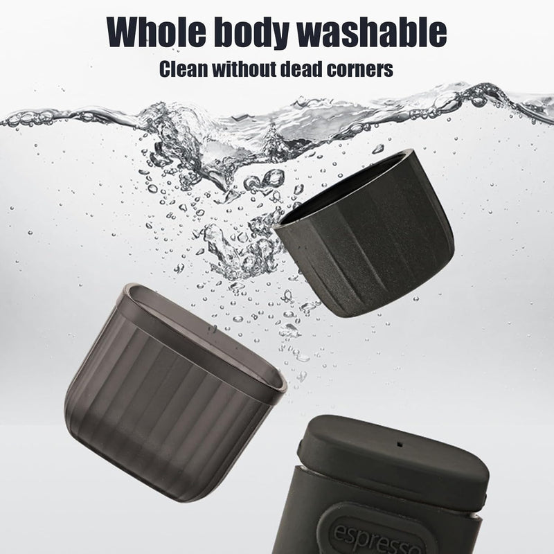 Portable Hand-Press Espresso Maker – Compact Coffee Machine for Capsules & Ground Powder