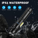 Ultra-Powerful LED Flashlight Rechargeable - 5 Modes and Waterproof