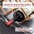 10-Bottle Folding Wooden Wine Rack – Compact Wine Storage Display