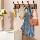 Wall-Mounted Wooden Coat Rack – Solid Pine Wood with 5 Triple Hooks