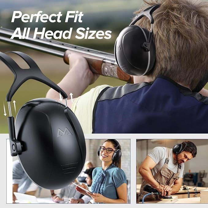 High Noise-Cancelling Ear Muffs – Hearing Protection for Construction