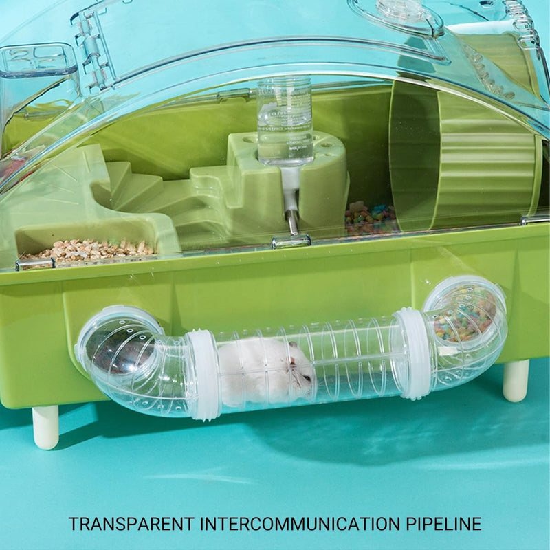 Luxury Acrylic Hamster Cage – Oversized Villa with Accessories Exercise Wheel & Tubes