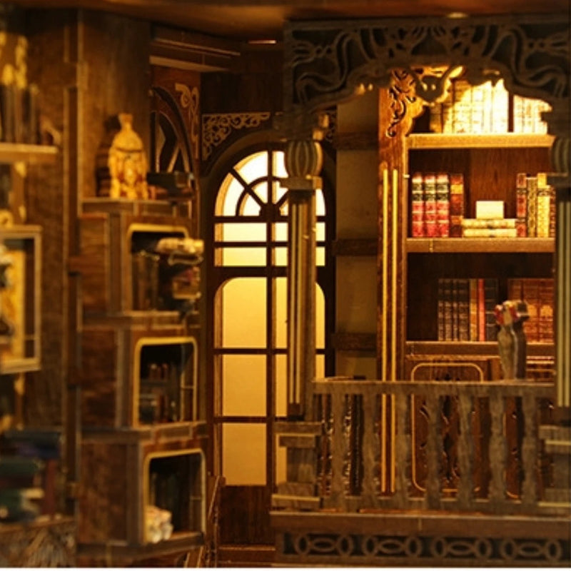 Library-Themed 3D Book Nook Kit – DIY Decorative Bookends with LED Lights