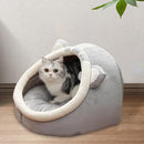 Cat Bed with Ball Cushion – Portable Warm Basket for Kittens Cat Ear Design