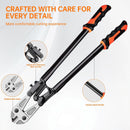18 Inch Heavy Duty Bolt Cutter – Forged T8 Steel Blades with Non Slip Rubber Grip