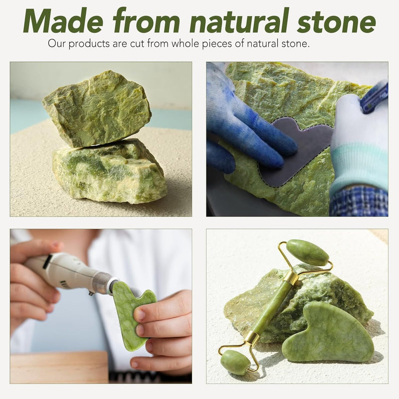 Jade Gua Sha Roller – Cooling & Firming Facial Massage Tool