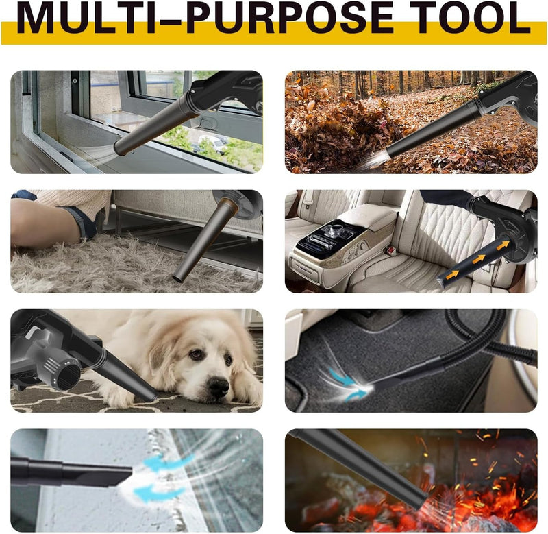 21V Cordless Leaf Blower – Adjustable Speed Garden & Home Vacuum Cleaner