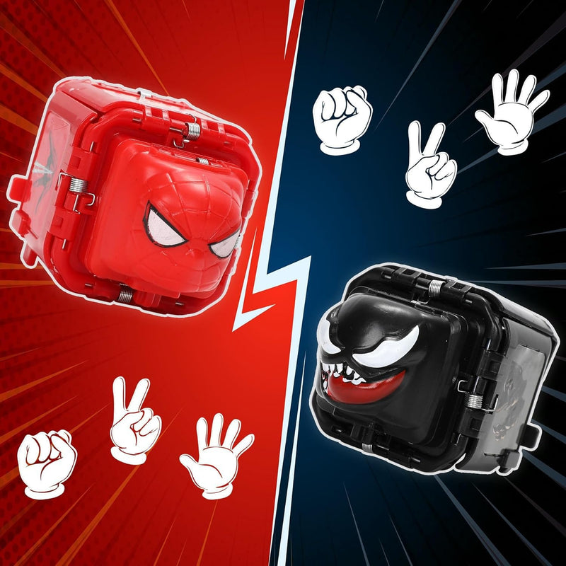 Spiderman Venom Rock Paper Scissors Battle Cubes – Interactive Guessing Game Toy for Kids