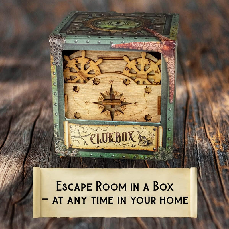 Davy Jones Locker Clue Box – 3D Wooden Puzzle Escape Room Brain Teaser