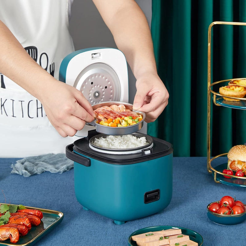 Mini Rice Cooker 1.2L – Multi-Function Steamer & Cooker for 1-2 People (220-240V)