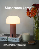 Rechargeable Mushroom Table Lamp – Waterproof with Touch-Dimmable LED Light