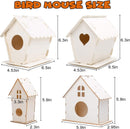 4-Pack DIY Birdhouse Kit for Kids – Build & Paint Wooden Bird Houses Creative Craft Gift