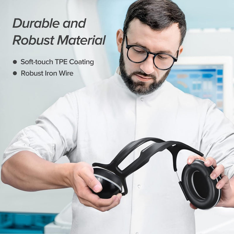 High Noise-Cancelling Ear Muffs – Hearing Protection for Construction