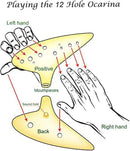 Ocarina of Time Alto C 12-Hole – Flute with Songbook Display Stand & Neck Cord