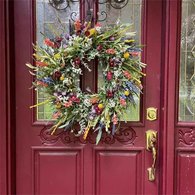 Artificial Door Wreath - Outdoor Flowers