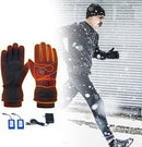 Fleece-Lined Electric Heated Gloves – Adjustable 3 Heat Levels Touchscreen-Friendly Windproof