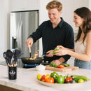 37-Piece Kitchen Utensils Set – Heat-Resistant Silicone Cooking Tools with Wooden Handles