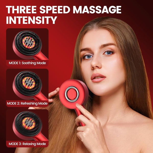 Electric Scalp Massager Brush with Hair Oil Applicator & Massage Function