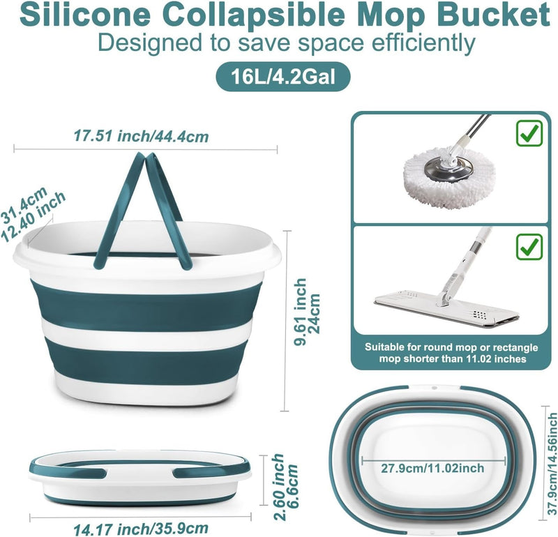 Multi Purpose Laundry Basket – 16L Large Collapsible Rectangular Bucket with Handle