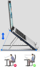 Foldable Laptop Stand – Lightweight 10 Angle Adjustable