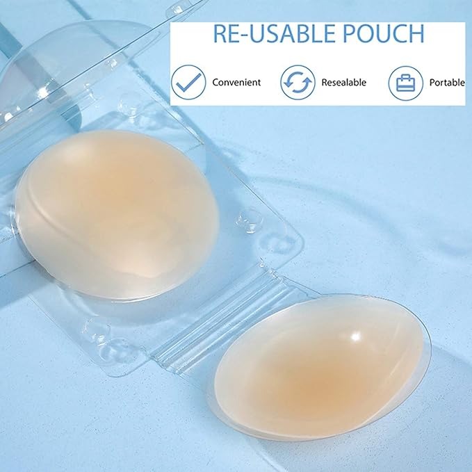 Ultra-Thin Invisible Nipple Covers – Reusable Silicone Breast Pads