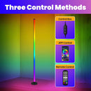 Smart LED Corner Floor Lamp – 122cm RGB Dimmable Modern Light with Remote & App Control