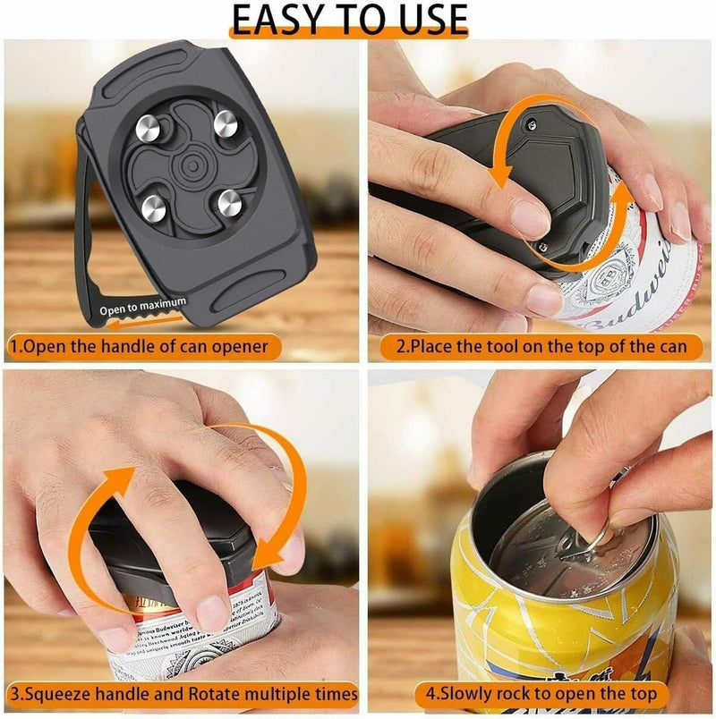 Beer & Soda Can Opener – Manual Top Cutter for Kitchen Bar & Portable Use