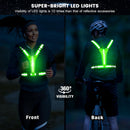 Reflective Running Vest Gear - Rechargeable & High Visibility for Cycling Walking
