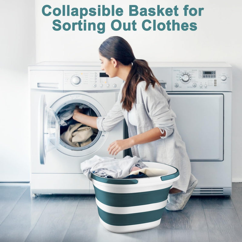 Multi Purpose Laundry Basket – 16L Large Collapsible Rectangular Bucket with Handle