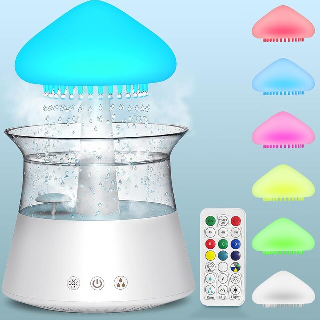 Cloud-Shaped Humidifier with Remote Control – Cool Mist Air Diffuser