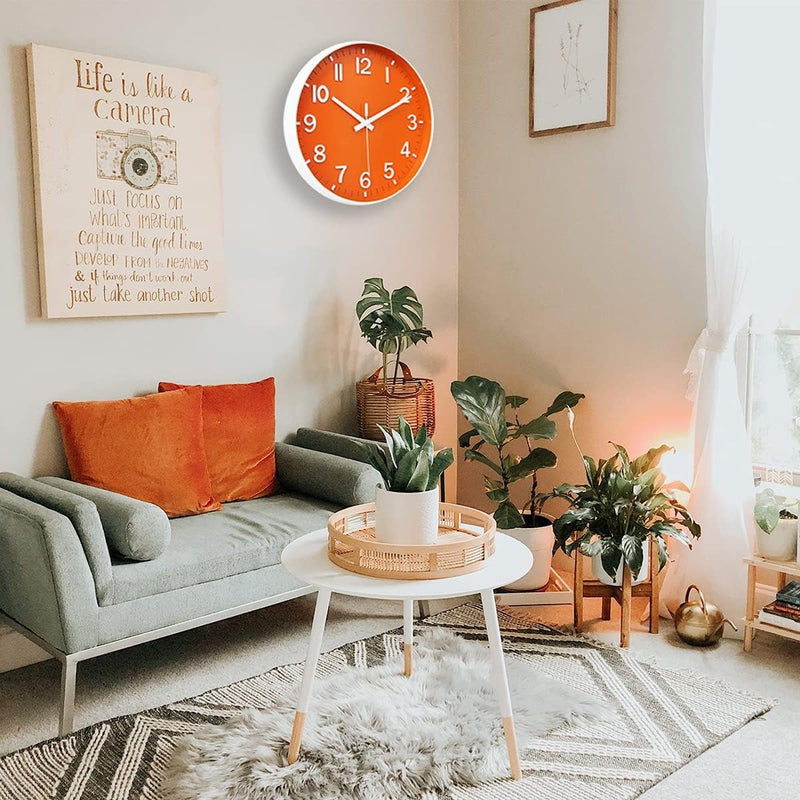 Modern Silent Wall Clock – Simple Quartz Design for Living Room or Bedroom Decor