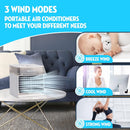 Portable 3 Speed Mini Air Conditioner – Personal Desktop AC Cooler Fan with Humidifier