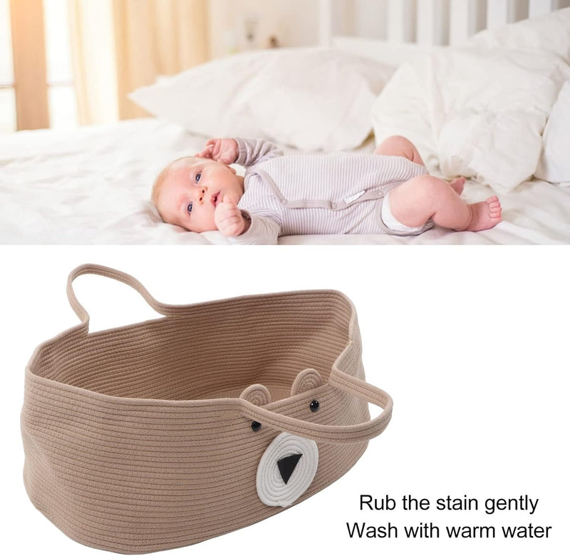 Cozy Baby Moses Basket – Portable Cotton Rope Infant Bed & Carrycot