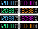 Digital LED Wall Clock 9 inch – Alarm Calendar & Temperature Display for Home or Office