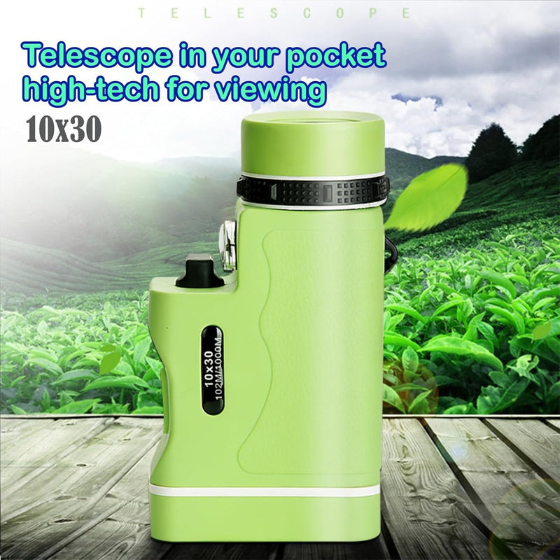HD Monocular Telescope – 10x30 with Night Vision & LED