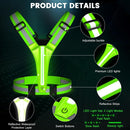 Reflective Running Vest Gear - Rechargeable & High Visibility for Cycling Walking