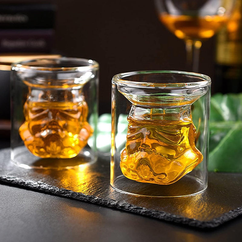 Whiskey Decanter Set with 2 Glasses – Transparent Carafe for Scotch Bourbon Vodka & More