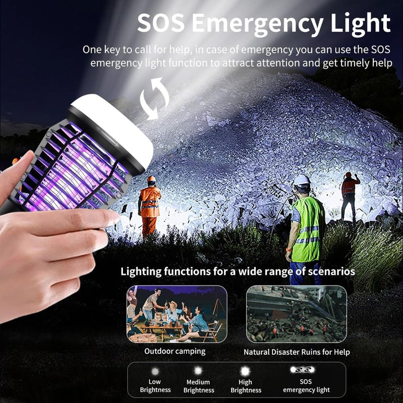 Portable Mosquito Zapper & Fly Repellent – Electric Bug Zapper Indoor & Outdoor Use