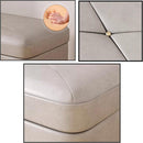 Square Button-Tufted Storage Ottoman – PU Upholstered Footstool Flip-Top Pouffe