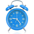 Rechargeable 4 Inch Twin Bell Analog Alarm Clock – Easy Set Luminous Stereoscopic Dial
