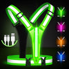 Reflective Running Vest Gear - Rechargeable & High Visibility for Cycling Walking