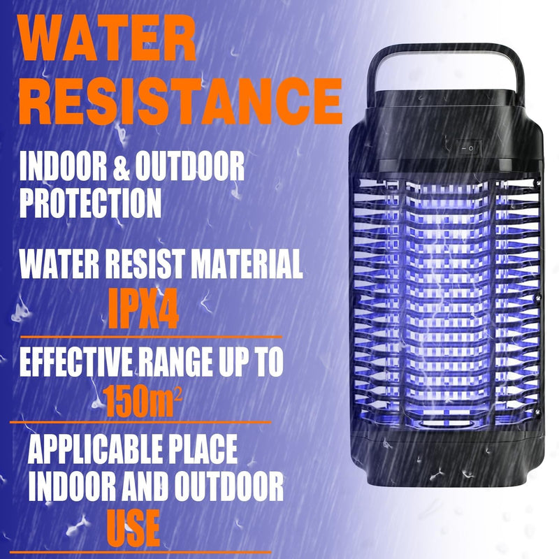 Electric Bug Zapper 4200V – 18W Waterproof Mosquito Killer Lamp for Indoor & Outdoor Use