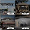 Portable Ceiling Fan with Light 18" – 12000mAh Battery & Remote for Camping Gazebo Patio